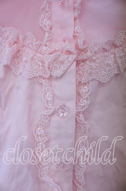 画像2: Angelic Pretty / ジョーゼット切替クラシカル立ち襟ブラウス  ピンク O-25-11-08-036-AP-BL-IG-OS