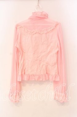 画像4: Angelic Pretty / ジョーゼット切替クラシカル立ち襟ブラウス  ピンク O-25-11-08-036-AP-BL-IG-OS