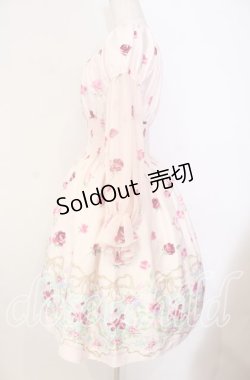 画像4: JESUS DIAMANTE / スペシャルバルーンスリーブワンピ 40 オーナメントリボン柄 ピンク O-25-11-08-004-JE-OP-IG-OS