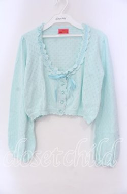 画像1: BABY,THE STARS SHINE BRIGHT / 透かしあみボレロ  ミント O-25-11-08-042-BA-TO-IG-OS