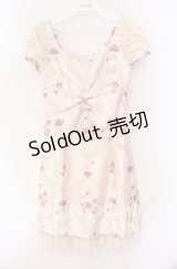 JESUS DIAMANTE / 小悪魔リッツワンピース 40 オーナメント柄 ピンク O-25-11-08-044-JE-OP-IG-OS