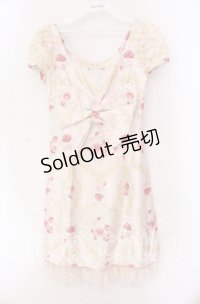 JESUS DIAMANTE / 小悪魔リッツワンピース 40 オーナメント柄 ピンク O-25-11-08-044-JE-OP-IG-OS