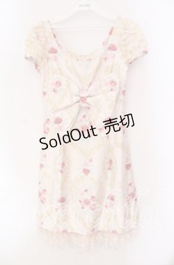 画像1: JESUS DIAMANTE / 小悪魔リッツワンピース 40 オーナメント柄 ピンク O-25-11-08-044-JE-OP-IG-OS