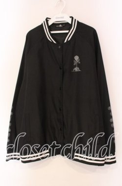 画像1: NieR Clothing / NieR ROSE BLOUSON JACKET ジャケット  ブラック O-25-11-08-046-PU-JA-IG-OS