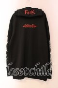 NieR Clothing / フード付き裏起毛トップス  ブラック×レッド O-25-11-08-047-PU-TO-IG-OS