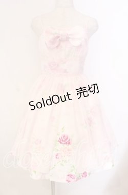 画像1: JESUS DIAMANTE / プリティエンジェルワンピース 38 ぼかし薔薇 ピンク O-25-11-08-005-JE-OP-IG-OS