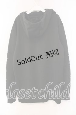 画像3: 【SALE】NieR CLOTHING / フード付き裏起毛トップス  ブラック×レッド O-25-11-08-047-PU-TO-IG-ZT401