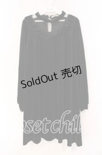 Amavel / 魔女っ子ベロアワンピース  クロ O-25-11-08-048-CA-OP-IG-OS