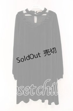 画像1: Amavel / 魔女っ子ベロアワンピース  クロ O-25-11-08-048-CA-OP-IG-OS