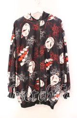 ACDC RAG / Pヒガンバナ ZIPパーカー  ブラック O-25-11-08-049-PU-TO-IG-ZT401