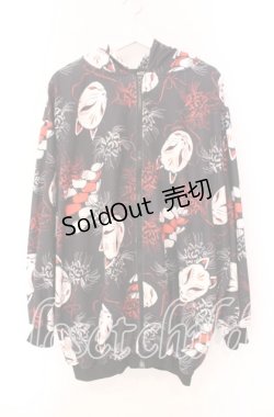 画像1: 【SALE】ACDC RAG / Pヒガンバナ ZIPパーカー  ブラック O-25-11-08-049-PU-TO-IG-ZT401