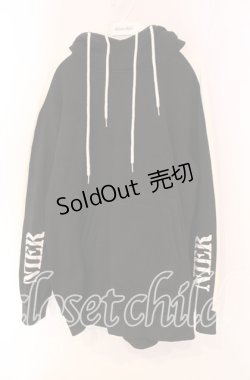 画像1: 【SALE】NieR CLOTHING / レイヤードフードパーカー  ブラック×ホワイト O-25-11-08-050-PU-TO-IG-ZT385