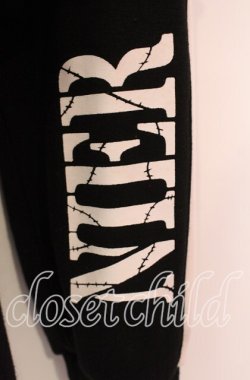 画像2: NieR Clothing / レイヤードフードパーカー  ブラック×ホワイト O-25-11-08-050-PU-TO-IG-OS