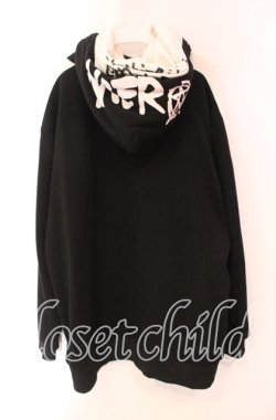 画像3: NieR Clothing / レイヤードフードパーカー  ブラック×ホワイト O-25-11-08-050-PU-TO-IG-OS