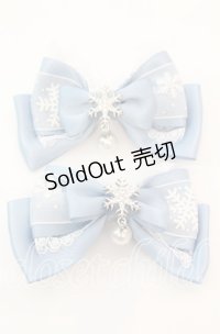 Amalia / スノークリスタルヘアクリップ  サックス O-25-11-08-1048-LO-AC-OW-OS