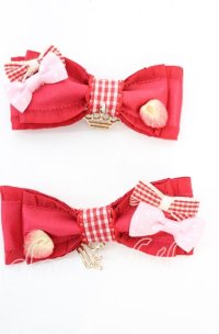 MERCI MEL / いちごリボンクリップ  アカ O-25-11-08-1052-LO-AC-OW-ZT422-F001