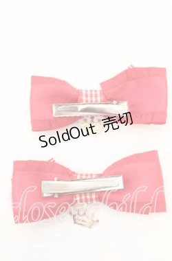 画像2: 【SALE】MERCI MEL / いちごリボンクリップ  アカ O-25-11-08-1052-LO-AC-OW-ZT422-F001