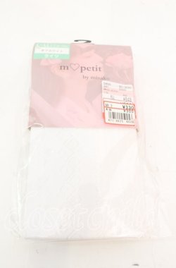 画像1: m petit by misako / AMタテレースアミタイツ L〜LL オフホワイト O-25-11-08-1057-LO-ZA-OW-OS