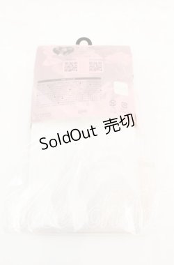 画像2: m petit by misako / AMタテレースアミタイツ L〜LL オフホワイト O-25-11-08-1057-LO-ZA-OW-ZT