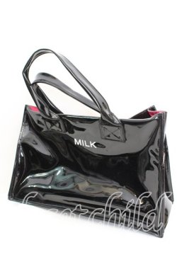 画像1: MILK / エナメルトート  クロ O-25-11-08-1008-ML-BG-IG-OS