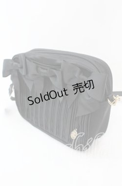 画像1: Maison de FLEUR / リボンプリーツショルダーバッグ  クロ O-25-11-08-1014-LO-BG-IG-OS