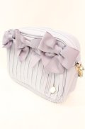 Maison de FLEUR / リボンプリーツショルダーバッグ  サックス O-25-11-08-1015-LO-BG-IG-OS