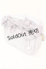 Maison de FLEUR / リボンプリーツショルダーバッグ  サックス O-25-11-08-1015-LO-BG-IG-OS