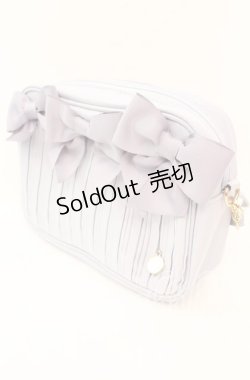 画像1: Maison de FLEUR / リボンプリーツショルダーバッグ  サックス O-25-11-08-1015-LO-BG-IG-OS