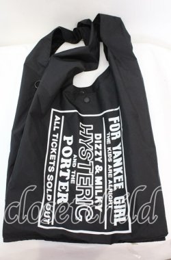 画像1: HYSTERIC GLAMOUR / PORTER/パッカブル GROCERY BAG バック  ブラック×ホワイト O-25-11-08-1017-PU-BG-IG-OS