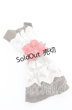 画像1: 【SALE】Amavel / 花付リボンバレッタ  ブラウン O-25-11-08-1020-CA-AC-IG-ZT168-F001