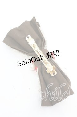 画像2: 【SALE】Amavel / 花付リボンバレッタ  ブラウン O-25-11-08-1020-CA-AC-IG-ZT168-F001