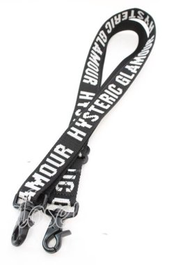 画像2: HYSTERIC GLAMOUR / ロゴジャガードショルダーストラップ  ブラック O-25-11-08-1024-PU-ZA-IG-OS
