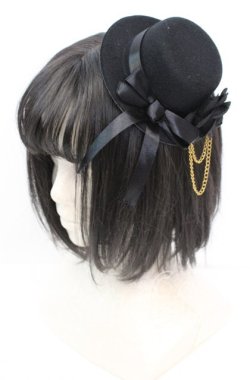 画像1: LOLITA他 / ミニハット  ブラック O-25-11-08-1025-LO-AC-IG-OS