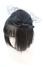 画像1: 【SALE】LoveReplica / ドットチュールトークハット  クロ O-25-11-08-1027-LO-AC-OW-ZT171 (1)