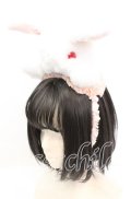 牧場仕立て / うさぎヘッドドレス  しろうさぎ O-25-11-08-1028-LO-SH-OW-OS