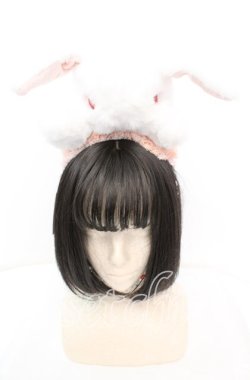 画像2: 牧場仕立て / うさぎヘッドドレス  しろうさぎ O-25-11-08-1028-LO-SH-OW-OS