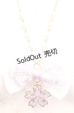 画像1: Amalia / さくらモチーフネックレス  ラベンダー O-25-11-08-1029-LO-AC-OW-OS