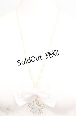 画像2: 【SALE】Amalia / さくらモチーフネックレス  サックス O-25-11-08-1030-LO-AC-OW-ZT422-F002