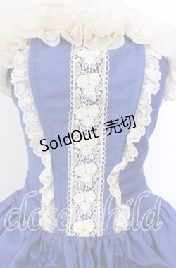 画像2: ATELIER PIERROT / 薔薇レースバッスルコルセットワンピース  ブルー×アイボリー O-25-11-08-001-EL-OP-IG-OS