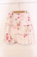 JESUS DIAMANTE / プリティ花びらスカート 38 ぼかし薔薇 ピンク O-25-11-08-054-JE-SK-IG-OS