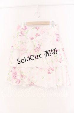 画像1: JESUS DIAMANTE / プリティ花びらスカート 38 ぼかし薔薇 ピンク O-25-11-08-054-JE-SK-IG-OS