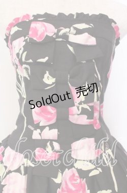 画像2: JESUS DIAMANTE / アントワーヌベアワンピ 38 ぼかし薔薇 クロ O-25-11-08-008-JE-OP-IG-OS