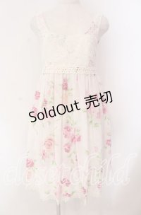 JESUS DIAMANTE / 新ドールワンピース 40 ぼかし薔薇 ピンク O-25-11-08-009-JE-OP-IG-OS