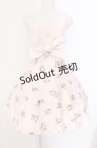 JESUS DIAMANTE / BIGリボンドールワンピース 38 バルドー薔薇 ピンク O-25-11-08-002-JE-OP-IG-OS