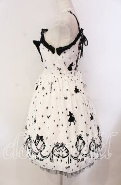 画像4: BABY,THE STARS SHINE BRIGHT / Alice and the Looking Glass of Time柄 ジャンパースカート  シロ×クロ O-25-11-08-012-BA-OP-IG-OS