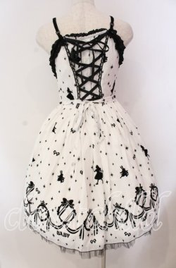 画像5: BABY,THE STARS SHINE BRIGHT / Alice and the Looking Glass of Time柄 ジャンパースカート  シロ×クロ O-25-11-08-012-BA-OP-IG-OS