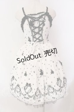 画像5: BABY,THE STARS SHINE BRIGHT / Alice and the Looking Glass of Time柄 ジャンパースカート  シロ×クロ O-25-11-08-012-BA-OP-IG-OS