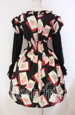 画像4: JESUS DIAMANTE / スペシャルバルーンスリーブワンピ 40 Newトランプ薔薇 クロ O-25-11-08-013-JE-OP-IG-OS