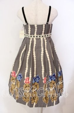 画像5: Emily Temple cute / パール＆プードルハイウエストノースリーブワンピース  グレー O-25-11-08-014-ET-OP-IG-OS