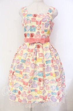 画像1: Emily Temple cute / プレゼントBOXノースリーブワンピース  アイボリー O-25-11-08-016-ET-OP-IG-OS